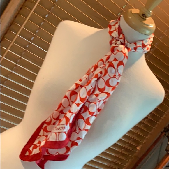 Coach Accessories - Coach skinny silk scarf